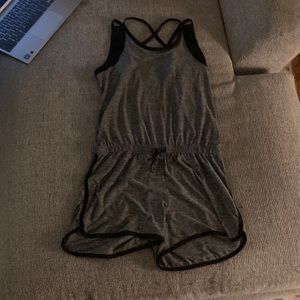 Grey and Black Romper